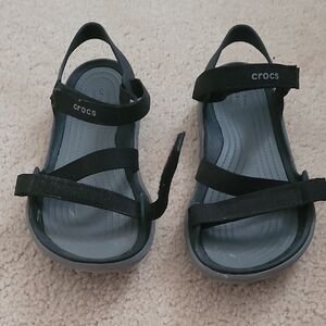 CROCS Black and Gray Sandals